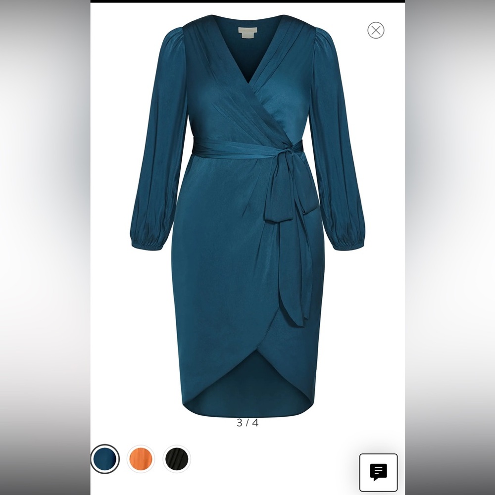 Beautiful Teal Wrap Dress!